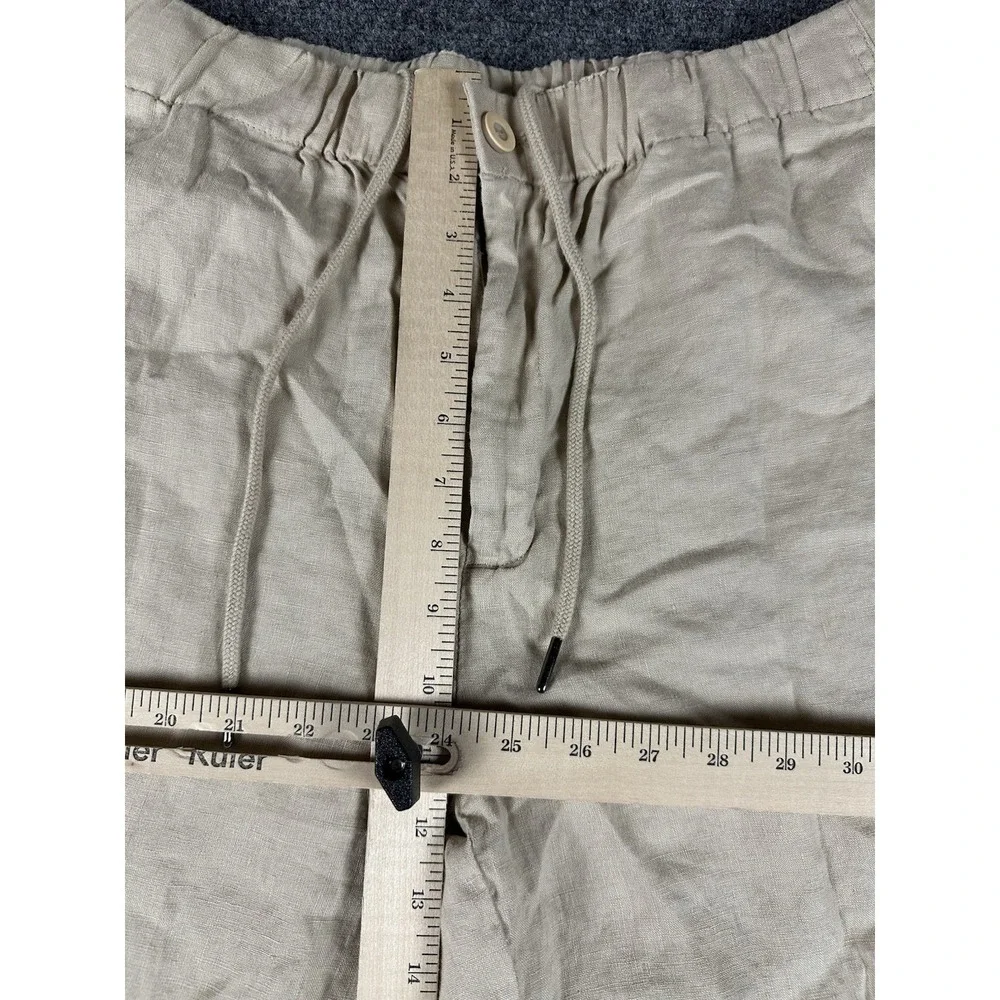 Quince 100% European Linen Drawstring Beach Pants Driftwood Chambray Mens L